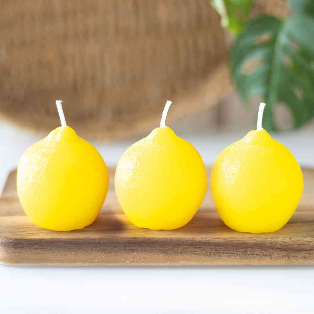 Something Different - Set of 3 Lemon Shaped Figuurkaars - Geel
